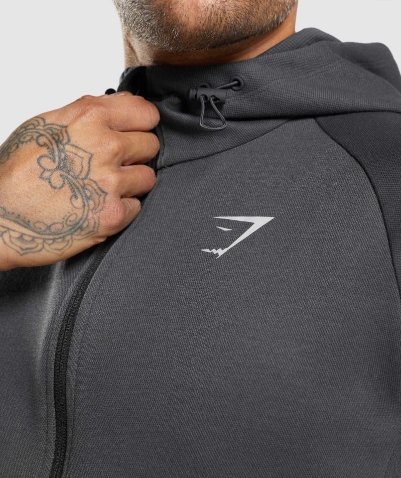 Men's Gymshark Apex Technical Jackets Dark Grey | CA 3D718A